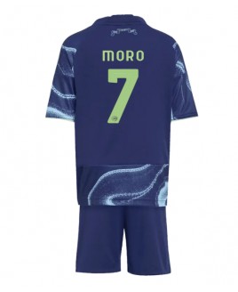Günstige Ajax Raul Moro #7 Auswärts Trikotsatzt Kinder 2025-26 Kurzarm (+ Kurze Hosen)